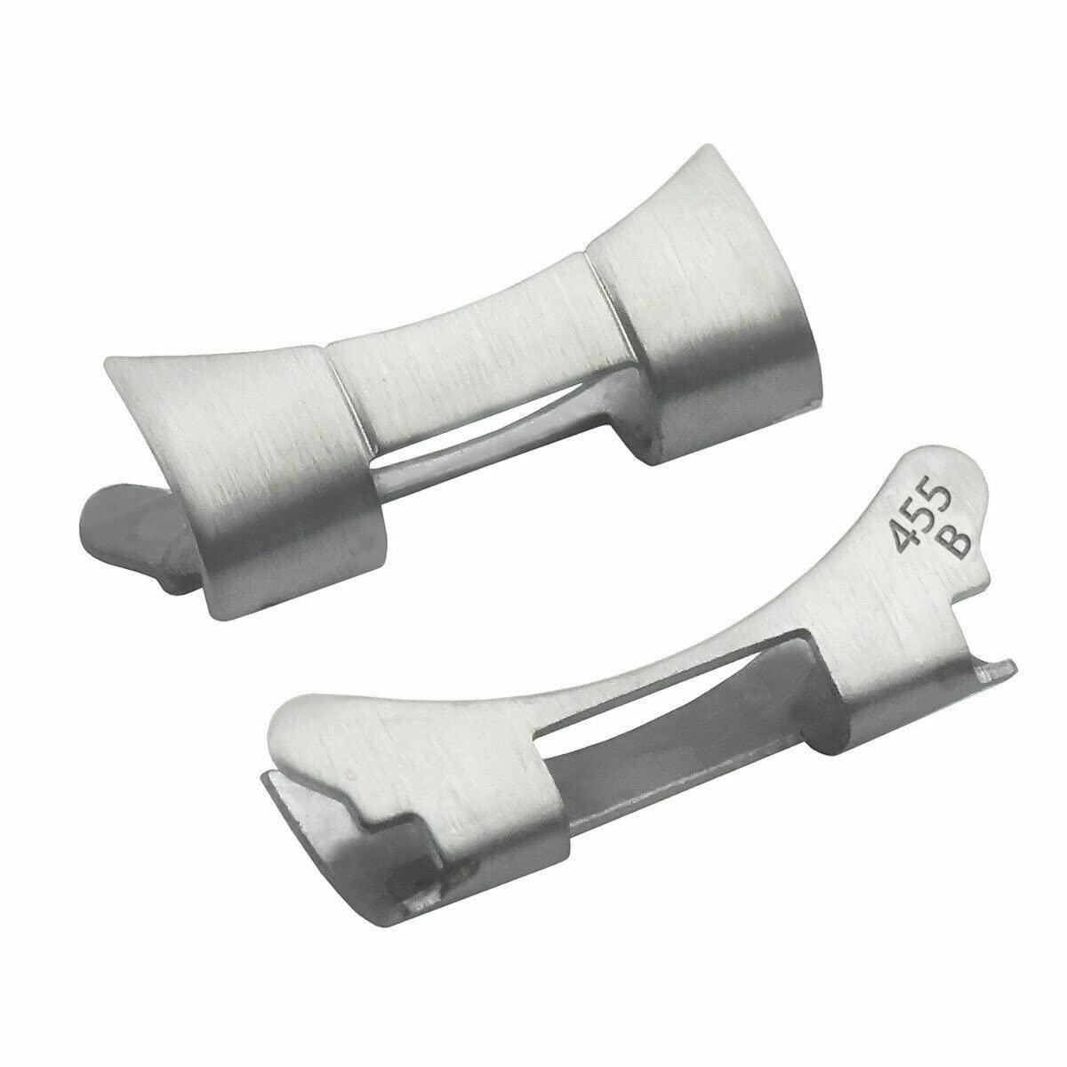 Ewatchparts 2 End Link Piece Compatible With Oyster Watch Band Rolex Datejust Submariner 20mm 455B Stainless Steel