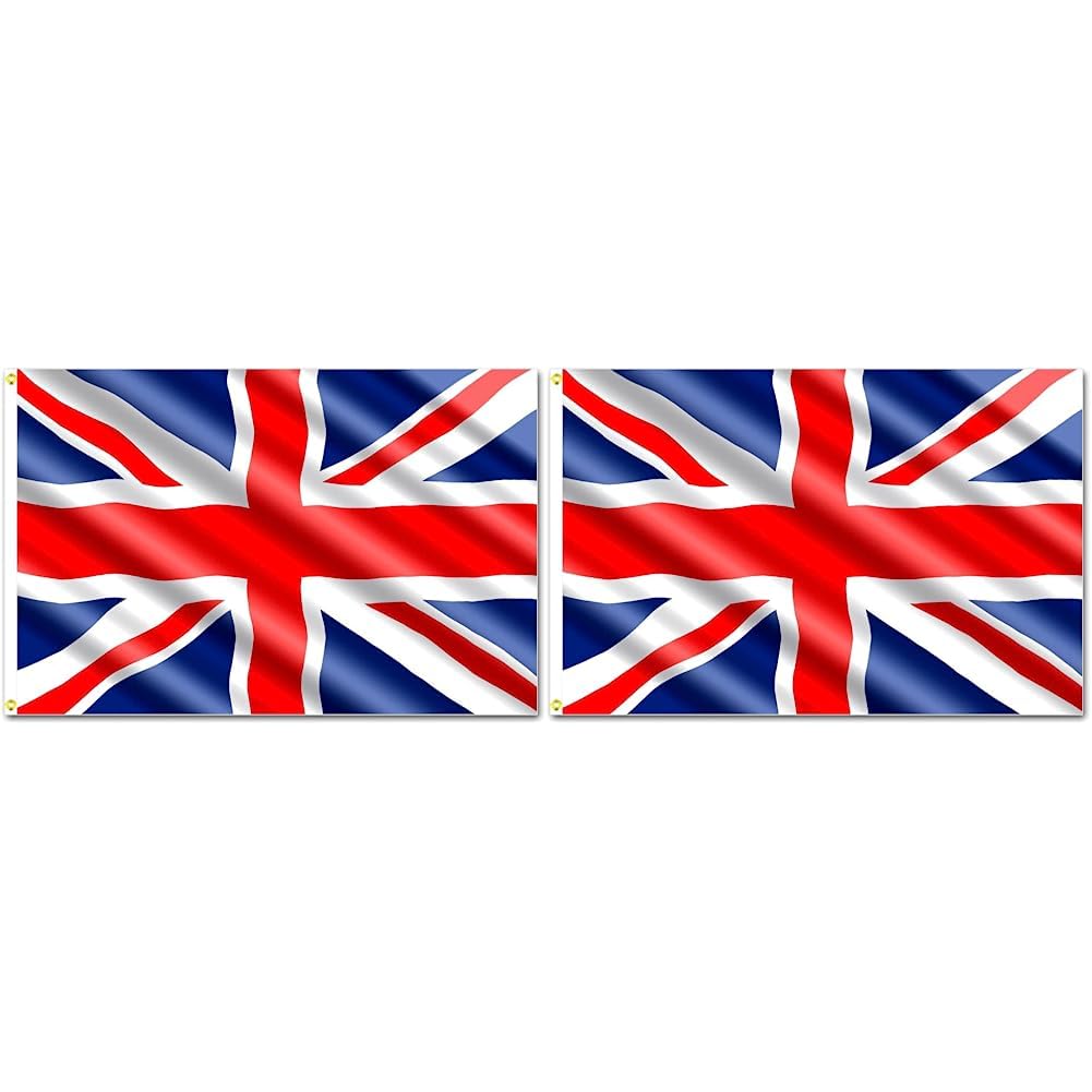SHATCHI Large 5x3FT Union Jack Flag Britain National Flag New King Charles III Coronation Celebration Garden British Street Party Pub Outdoor Decorations, Red/Blue/White — view 14