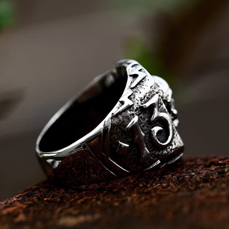 Image of 2023 Skull Ring Cool Evil Death Punk Rock Stainless Steel Rings Aly Style Jewelry