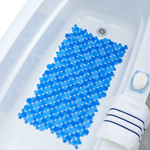 Burst of Bubbles Bath Mat - Blue