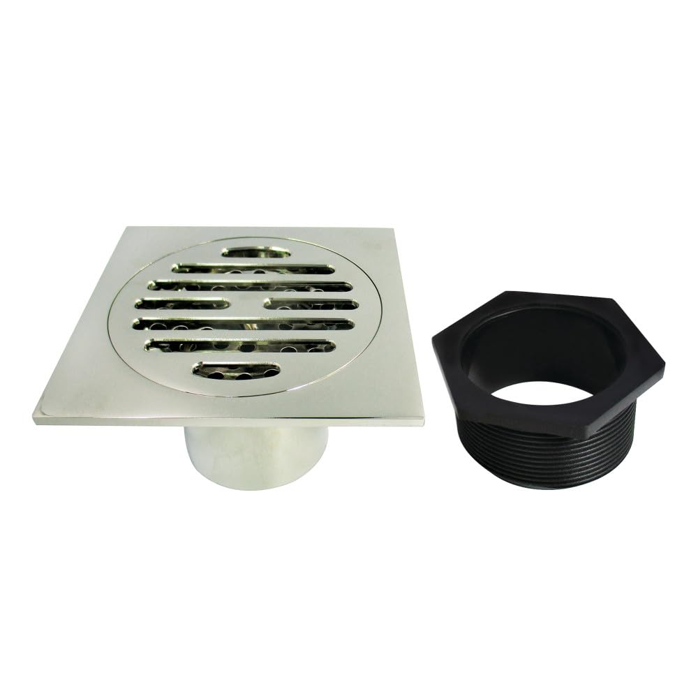 Siphon de sol 4 pouces avec grille carrée symétrique évacuation fluide