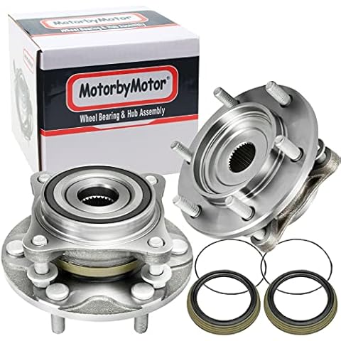 MotorbyMotor 950-001 Front Wheel Bearing and Hub Assembly 4WD with 6 Lugs Fits for Lexus GX460 GX470 (All Models), Toyota 4Runner FJ Cruiser Tacoma (4WD ONLY) Hub Bearing (515040)-2PK Cover