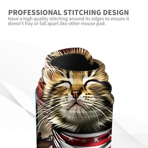 Desk Mat Gaming Mouse Pad 69.85x29.97 cm con diseño gato bandera miniatura 5