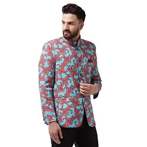 Image of SOJANYA (Since 1958 Men's Cotton Blend Printed Blazer