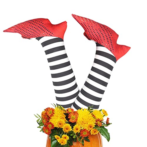 Pernas de Bruxa Malvada | Adereço de pernas de bruxa de Halloween - Pernas de bruxa para decoração d