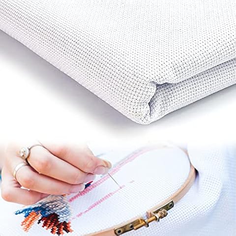 DIKEBAO Tela Aida 14 150x100cm para Bordar Punto de Cruz Cover
