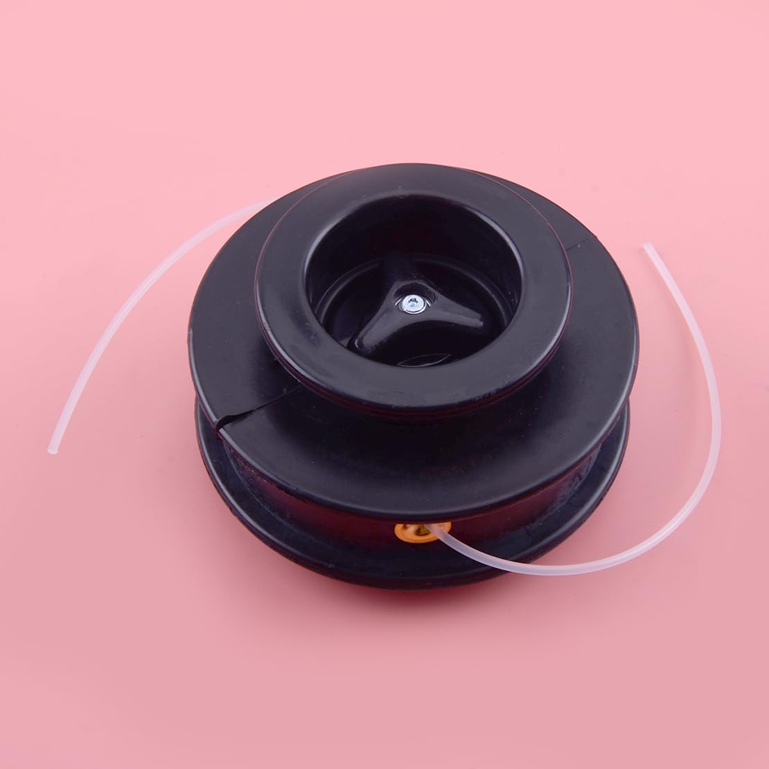 Tête de débroussailleuse universelle noire à double fil alimentation manuelle en plastique compatible avec débroussailleuse