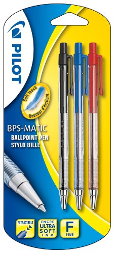Pilot BPS Matic Blister di 3 penne a sfera punta