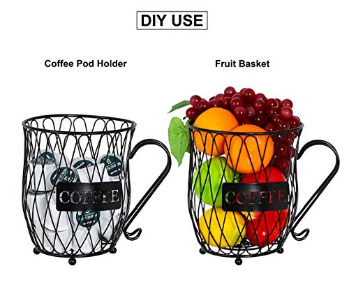 Pag Metal Wire Coffee Pod Basket And Coffee Pod Holder Stand, Black #TOP2