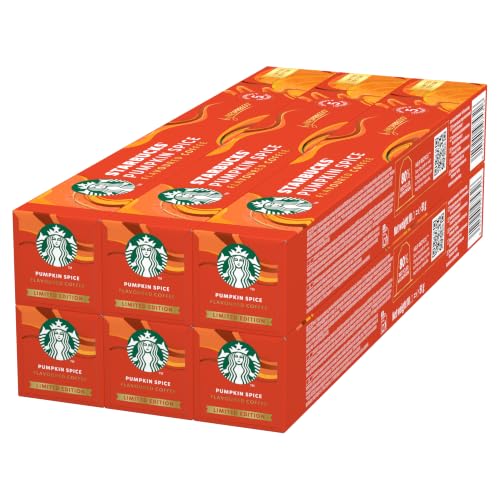 STARBUCKS Café con sabor a calabaza y especias de Nespresso, 60 cápsulas de café