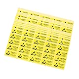 Gogogmee 200 Stück Antistatische Warnaufkleber Selbstklebende Elektrostatik Schutzetiketten Für Geräte Hinweis Aufkleber Dauerhaft Sichtbar Einfach Anzubringen