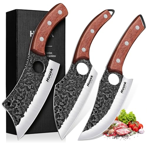 Huusk 3-Piece Butcher Knife Set