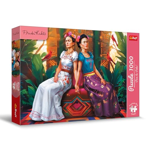 Trefl Premium Plus Quality - Puzzle Frida Kahlo, Dos Caras - 1000 Piezas, Serie de Rompecabezas de la Artista Frida Kahlo, para Adultos y niños Mayores de 14 años