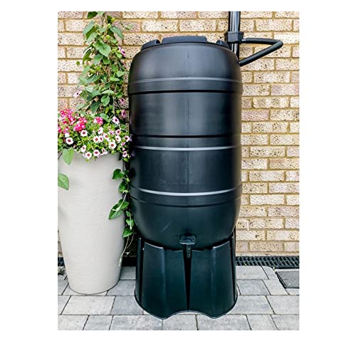 Pluto Packaging 100 Litre Or 210 Litre Slim Line Outdoor Rain Water Collector Complete Water Butt With Filler Kit & Lid (100 Litre Water Butt) (Lrgsmlb) - 6
