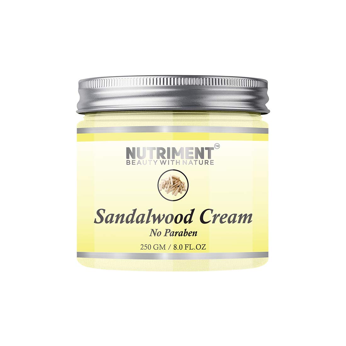 Nutriment Sandalwood Cream for Moisturizing Glowing Skin, Paraben Free 250gram Suitable for all skin types