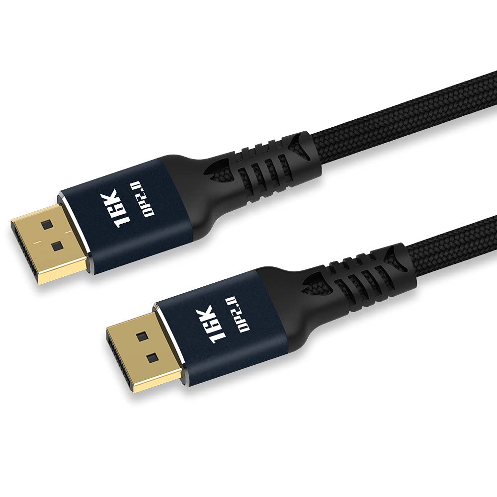 Câble DisplayPort 2.0 DP vers DP 16 K 60 Hz Ultra HD UHD DP 1.4 8 K 120 Hz pour PC, ordinateur portable, TV, 2 m