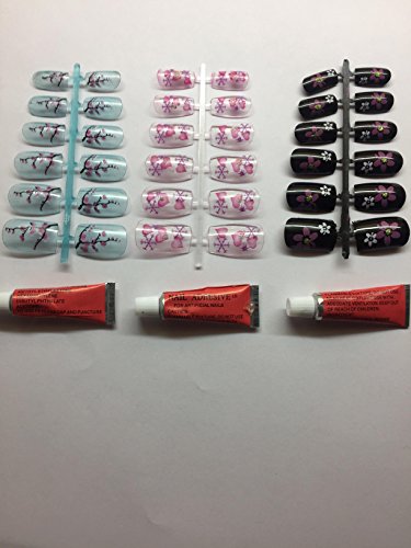 Ear Lobe & Accessories Nails Combo (3Sets), Multicolor, 50 g