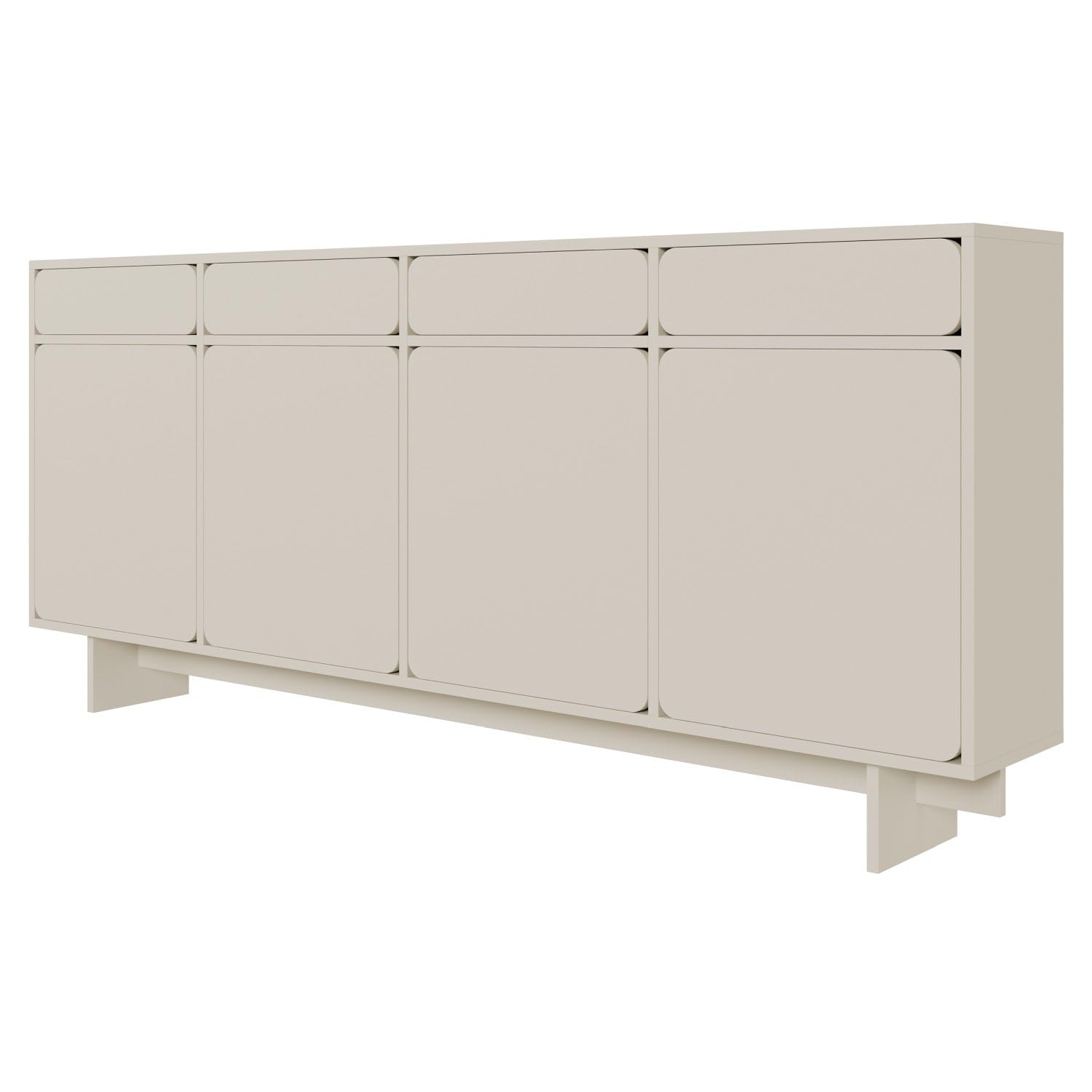 Selsey Kommode Aufbewahrungsschrank Push to Open – Graubeige, 200 cm Breite