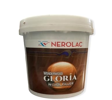 Nerolac premium quality Wood filler 1kg pack, use for filling holes in wood,levelling wood 1kg pack (White)