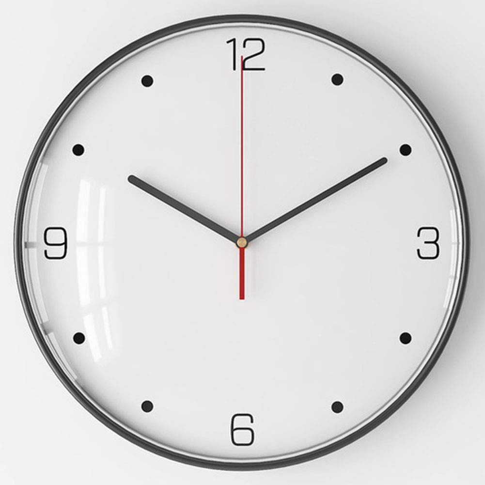 VHKJewE Metal And Glass Arabic Numeral Wall Clock Multicolor 30.5x3.5cm(H)