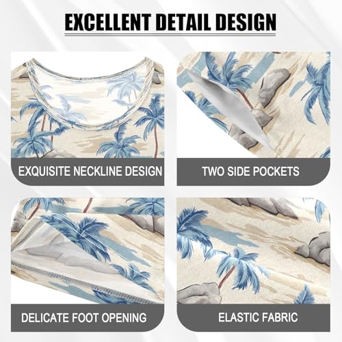 senya Palm Stone A Summer Pajamas Set Short Cotton Sleepwear 2 Piece4