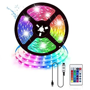 RGB led strip USB 5M led streifen led lichter led lichtband,led beleuchtung led deko 5050 LED mit IR Fernbedienung für…