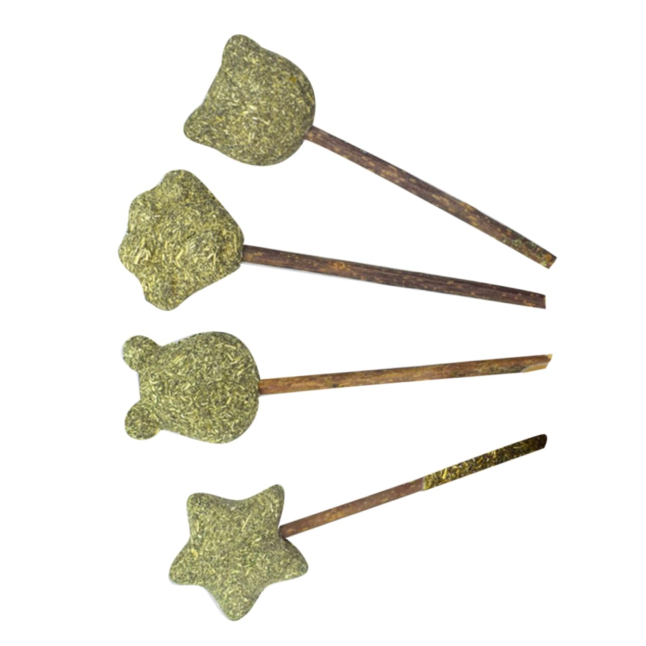 Milisten 4pcs Cat Sweet Chew Cat Treats Kittles Cat Candy Indoor Polygonum Teething Lick Cat Catnip Ball Silvervine Cat Toy Lollipop Cats Wall Toys Grass Cat Nipp Stick Bamboo Pet Kitten