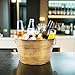 Metal Ice Bucket Galvanized Beverage Tub, 2Pack Drink Buckets Large Cooler for Wine Beer Champagne Cocktails for Catering, Bars, Parties, Outdoor Events (Copper-2PCS)