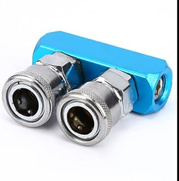 Air Hose Splitter, 1/4 in NPT Quick Connect Air Hose Splitter Coupler Air Compressor SplitterStraight 2 Way
