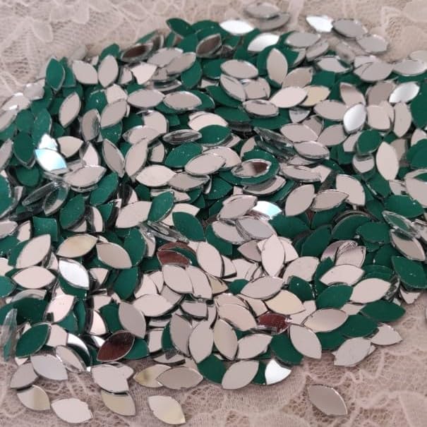 ilika9 - Regular Shape Mirror for Lippan Art - Eye - 12 * 6mm - 100 gms. (770 pcs)-picture-15