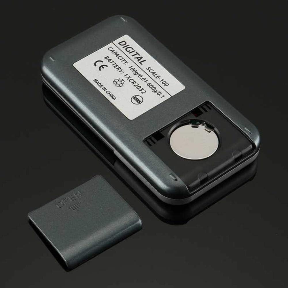Báscula Digital para Cocina y joyería, báscula electrónica de precisión, minibáscula portátil de Alta precisión con Pantalla LED, báscula Digital para joyería de 100 g