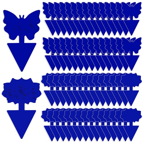 Fruit Fly Traps 60 Pack Blue Sticky Traps Fungus Gnat Traps Plant Fly Stickers for Indoor and Outdoor Use Protect The Plant