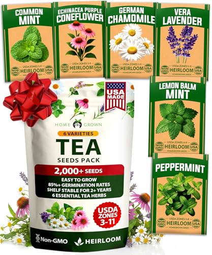 Image of HOME GROWN Medicinal Herb Seeds Vault - 2,000+ Seeds, 6 Non GMO Heirloom Varieties for Indoor & Outdoor Garden - Lavender, Chamomile, Mint, Lemon Balm, Peppermint, Echinacea