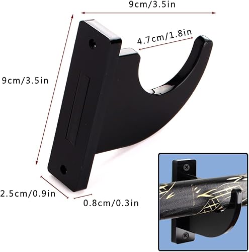 Miniatura 6 de WANLIAN Ganchos de exhibición de espada para montaje en pared, soporte de espada negra acrílica para Katana, sable de luz, arma samurái Demon