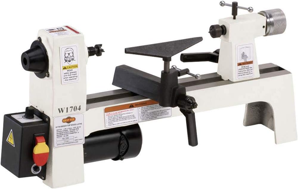SHOP FOX W1704 1/3-Horsepower Benchtop Lathe : Tools & Home Improvement