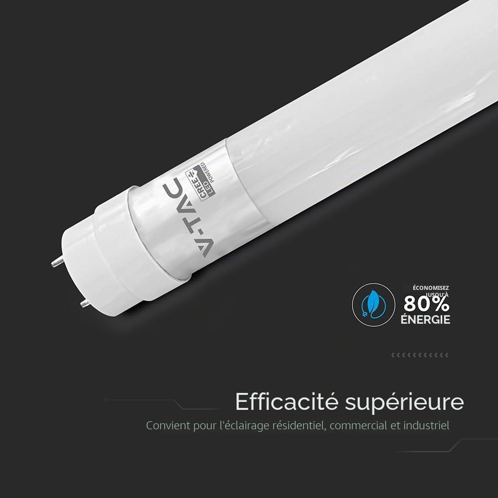Lot de 5 tubes LED Samsung 18W 120 cm 4000K 160° lumière du jour