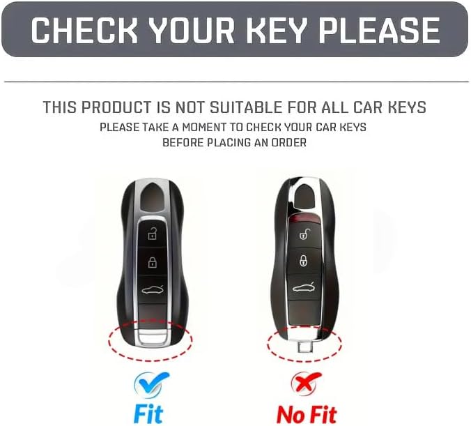 Key Fob Cover for Porsche, Leather& TPU Key Cover Case Shell for Cayenne Panamera 718/911 Taycan Macan Carrera - Image 2