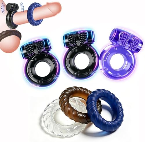 Waterproof 6-Piece Vibrating Cock Ring Set