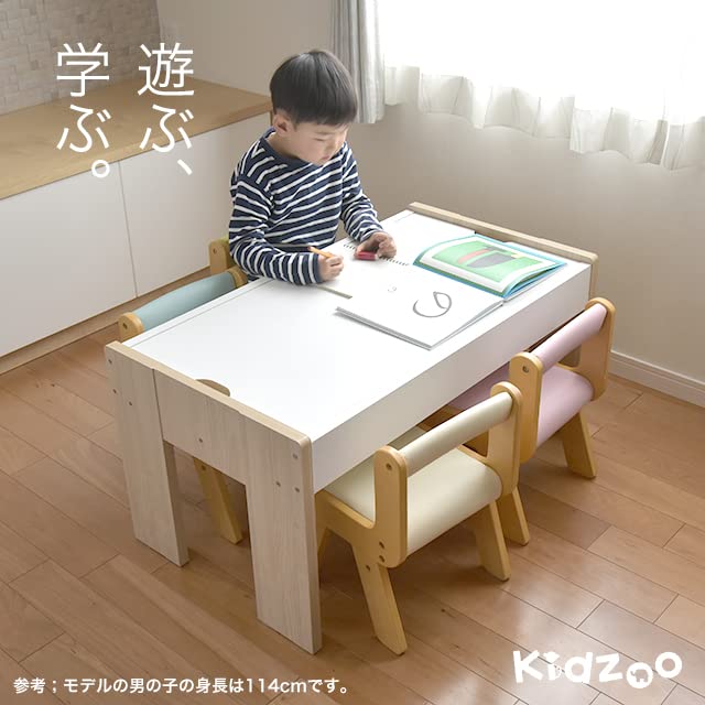Amazon.co.jp: キッズプレイテーブル 幅90cm ナチュラル 木目 KDT-3566