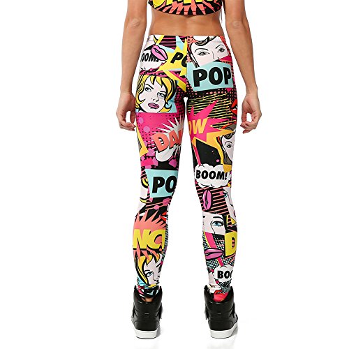 Alexandra Collection Youth Pow! Pop Art Printed Athletic Leggings2