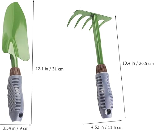 Miniatura 3 de Totority 1 juego de herramientas de jardinería duradera de acero inoxidable para plantar, excavar, deshierbar, agarre cómodo, suministros de jardín