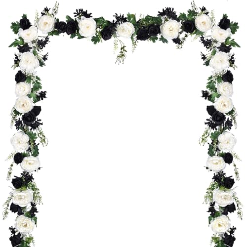 DearHouse 2Pcs Artificial Peony Flower Garland - Silk Peony Garland