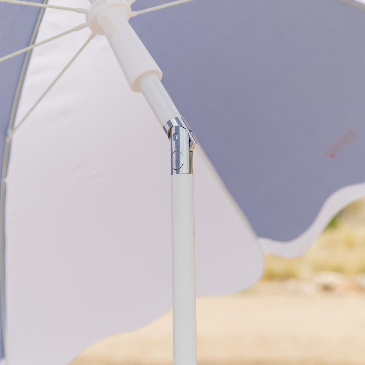 Flamingueo Grand Parasol, Plage, Piscine, Jardin Extérieur, Hauteur et Orientation Réglables, Protection UPF 50+, Polyester, Sac de Transport, 210 x 160 cm