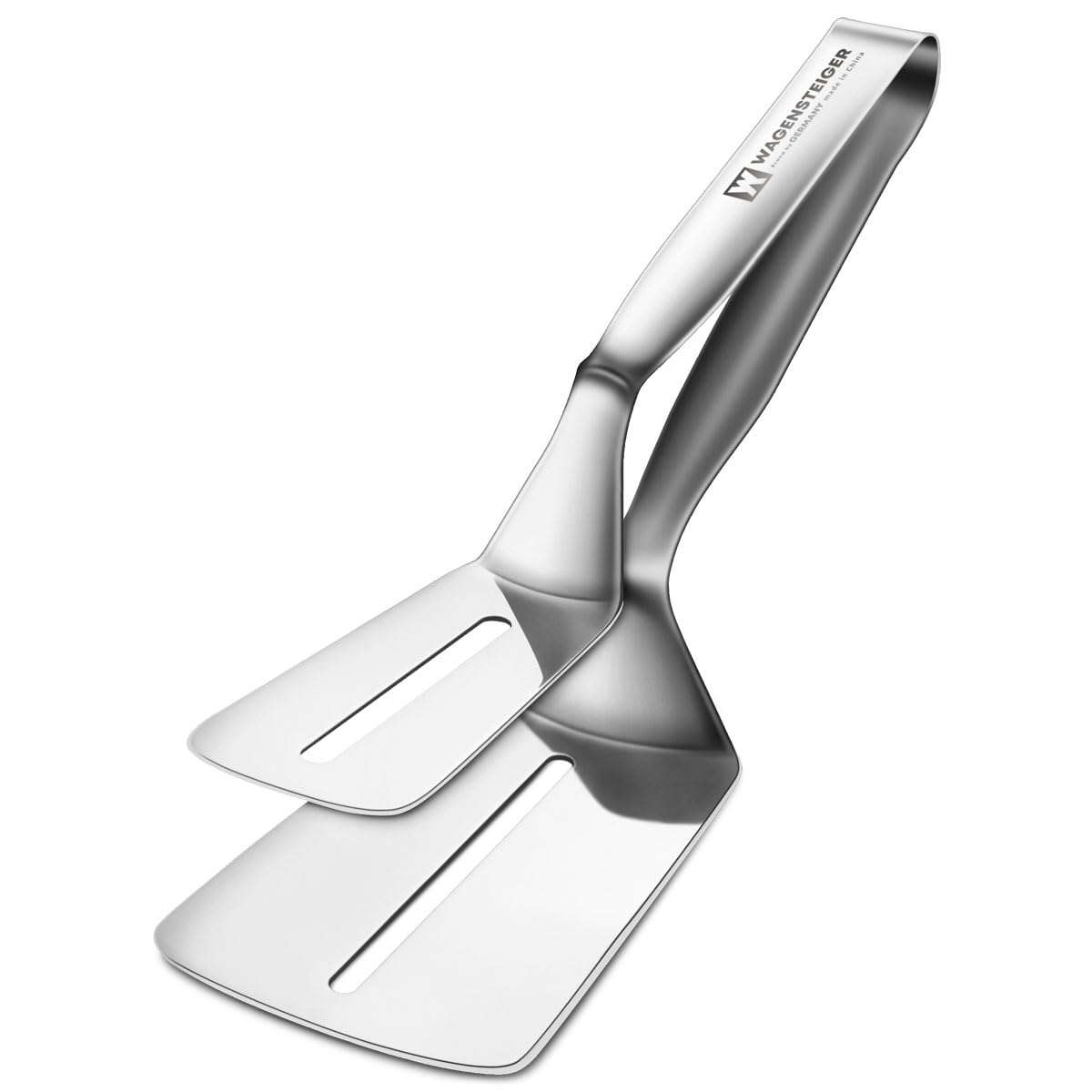 3 - in - 1 Food Grade Large Stainless Steel Spatula Tongs for Flipping or Picking up or Serving Grill Clamp Flipper Turner, Double-sided Shovel Clip for Steak, Bread, Hamburger, BBQ Buffets, Cakes