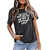 I'm Just WTF-ING My Way Through Life T-Shirt for Women Funny Sarcasm Saying Shirts Short Sleeve Casual Tee Tops (Dark Gray, X-Large)