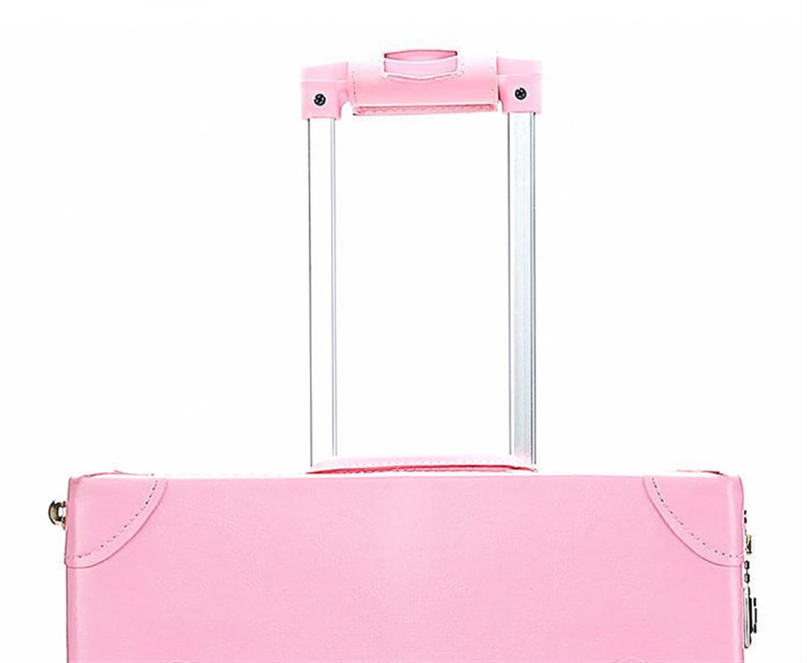 Valigia Bagaglio a mano Set di valigie vintage, 2 pezzi Ruote girevoli Valigie da viaggio rigide Valigie da stiva, 12+20 pollici, Roze/1800