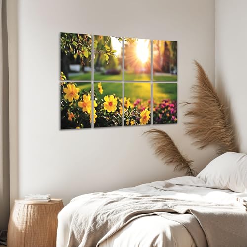 8 piezas Paneles Acústicos Decorativos Flor Atardecer 48"x72" Paneles de Pared Auto-adhesivos para Estudio de Grabación en Casa miniatura 6