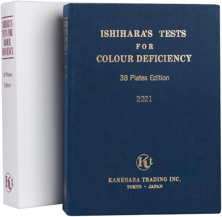 KASHSURG Ishihara Test Book_38 Plates with Eye Occluder HandheldPack of 9