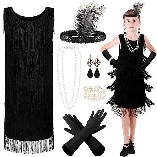 Disfraz Completo Niñas 1920s Flapper Set 6 Pzs miniatura 1