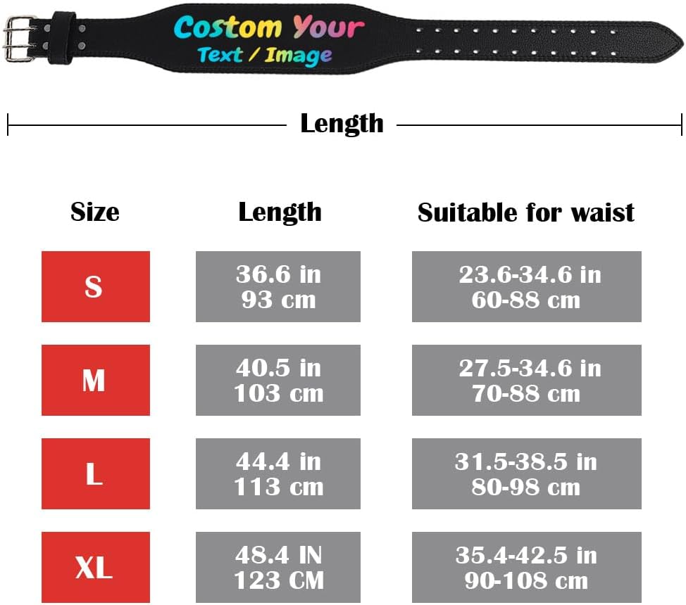 Custom Weight Lifting Belt Customized Powerlifting Belt Personalized Deadlift Training Belt